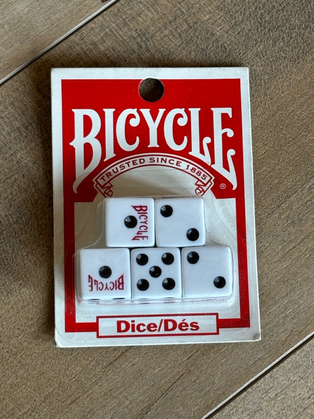 Bicycle White Dice Set for Home Games